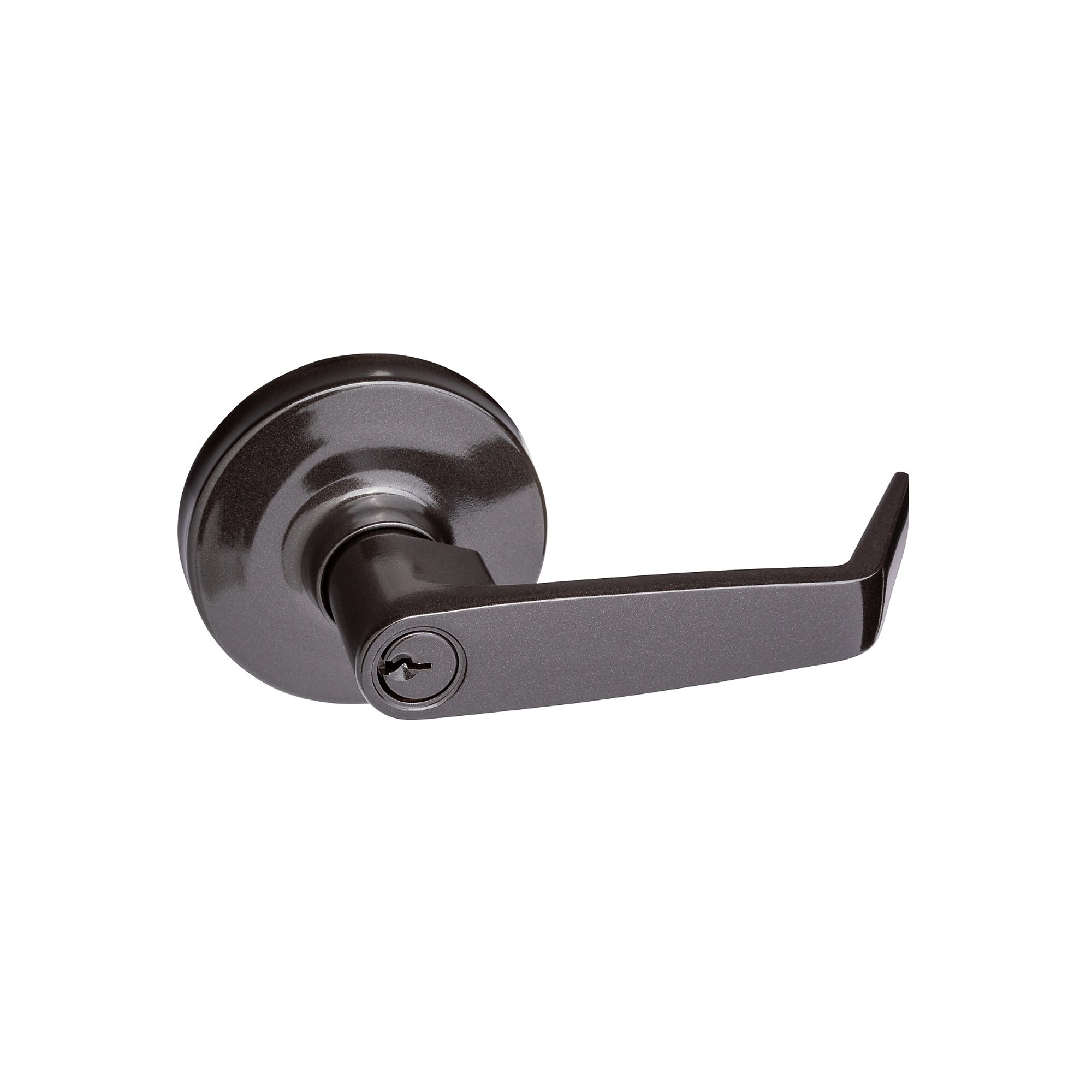 Trans-Atlantic, Oil Rubbed Bronze Storeroom Lever with Lock for Panic Devices, #ED-LHL580-US10B